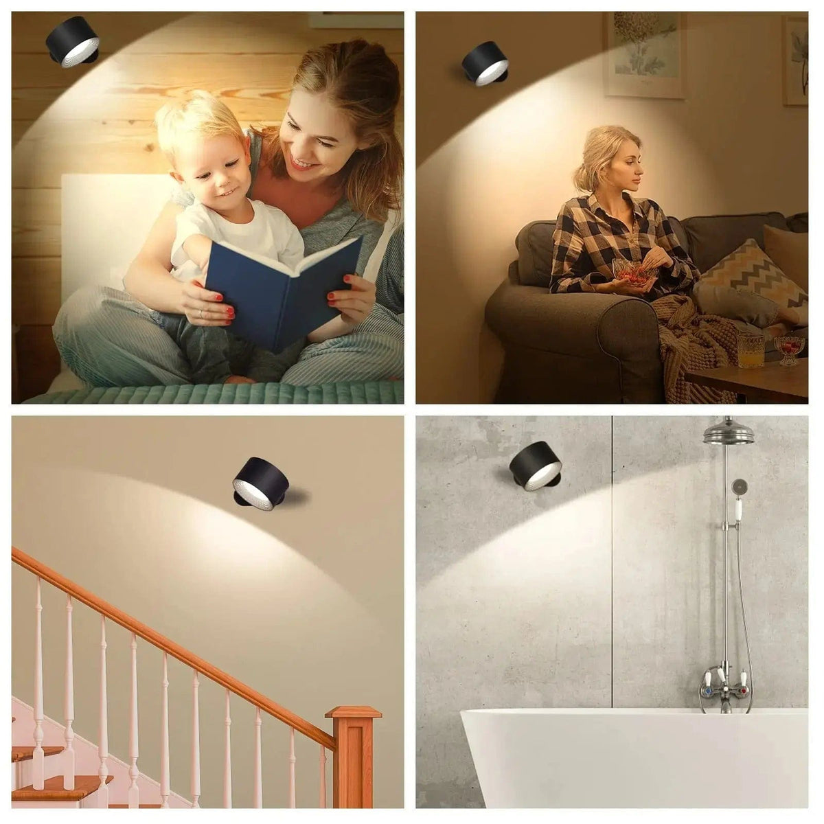 Sisica Wireless Wall Light - Rechargeable & 360° Adjustable