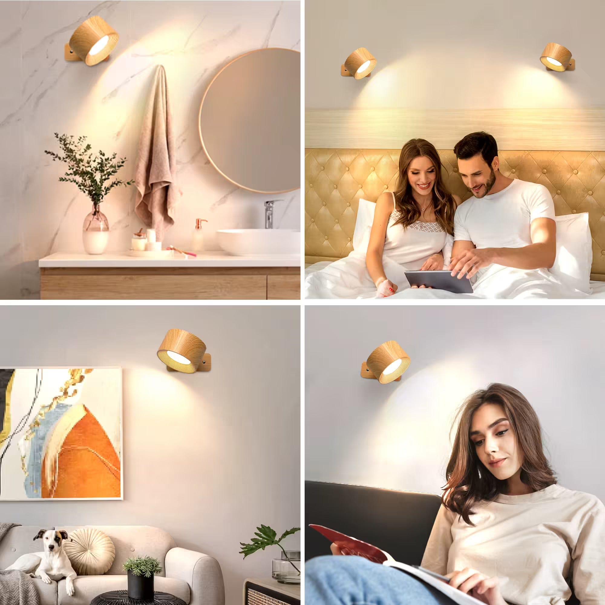Sisica Wireless Wall Light - Rechargeable & 360° Adjustable