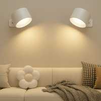 Charly | Battery Powered Wall Lamp | Rechargeable, 360° Adjustable and Wireless for Bedrooms, Hallways, and Reading Corners