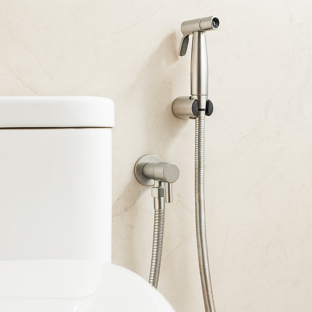 Charly | Bidet Sprayer in Stainless Steel – Wall Mounted with Adjustable Spray