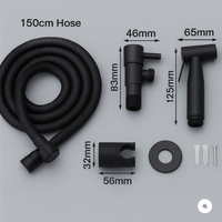 Sisica | Stainless Steel Bidet Sprayer with Wall Mount