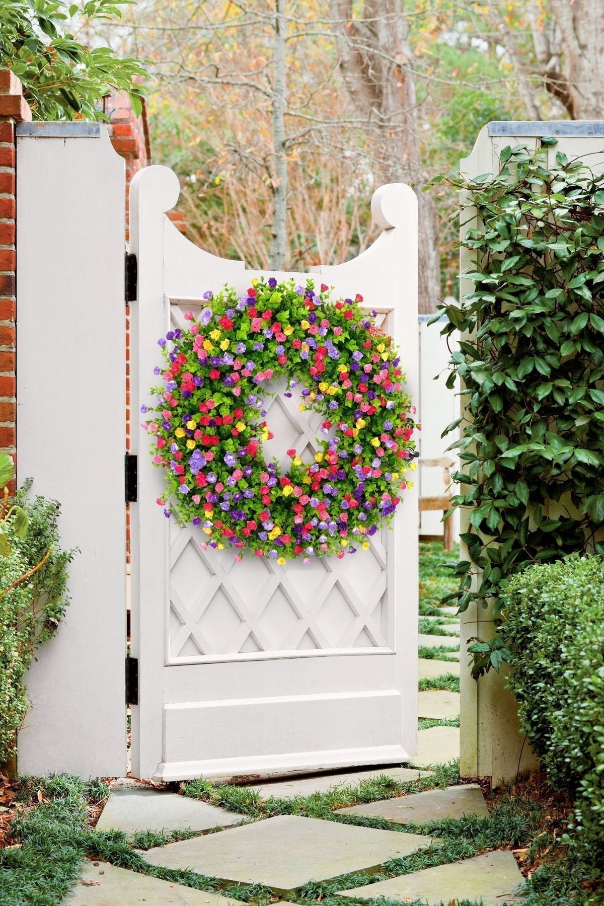Sisica | Meadow Floral Grapevine Wreath for Spring & Summer Doors