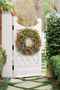 Sisica | Meadow Floral Grapevine Wreath for Spring & Summer Doors