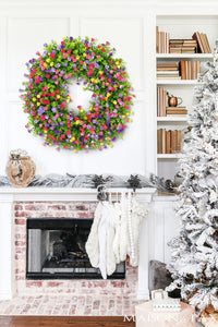Sisica | Meadow Floral Grapevine Wreath for Spring & Summer Doors