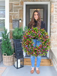 Sisica | Meadow Floral Grapevine Wreath for Spring & Summer Doors