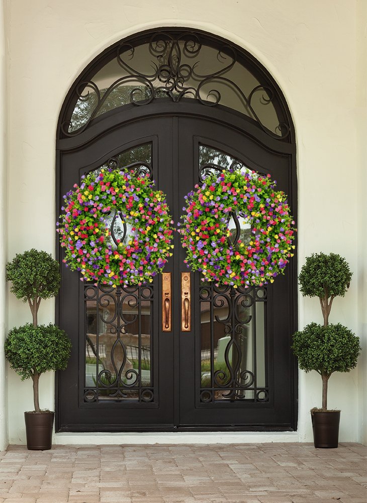 Sisica | Meadow Floral Grapevine Wreath for Spring & Summer Doors