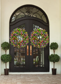 Sisica | Meadow Floral Grapevine Wreath for Spring & Summer Doors