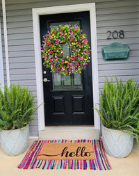 Sisica | Meadow Floral Grapevine Wreath for Spring & Summer Doors