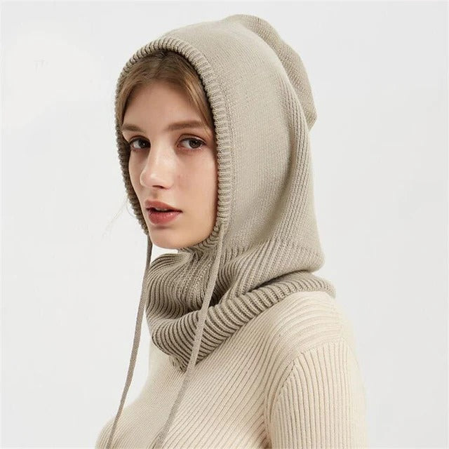 Charly | Cashmere Knit Winter Hat with Hood – Warm & Elegant