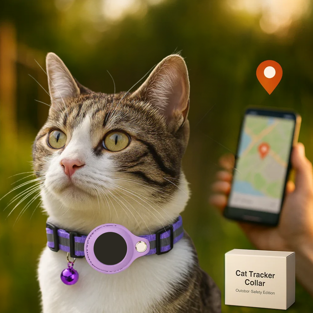 Sisica | Cat GPS Tracker Collar | Safety Release, Reflective, Durable