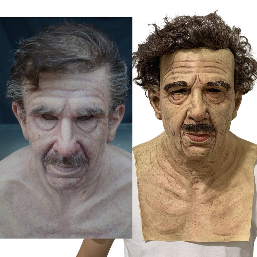 Charly | Creepy Old Man Mask – Realistic Latex Halloween Mask for Adults