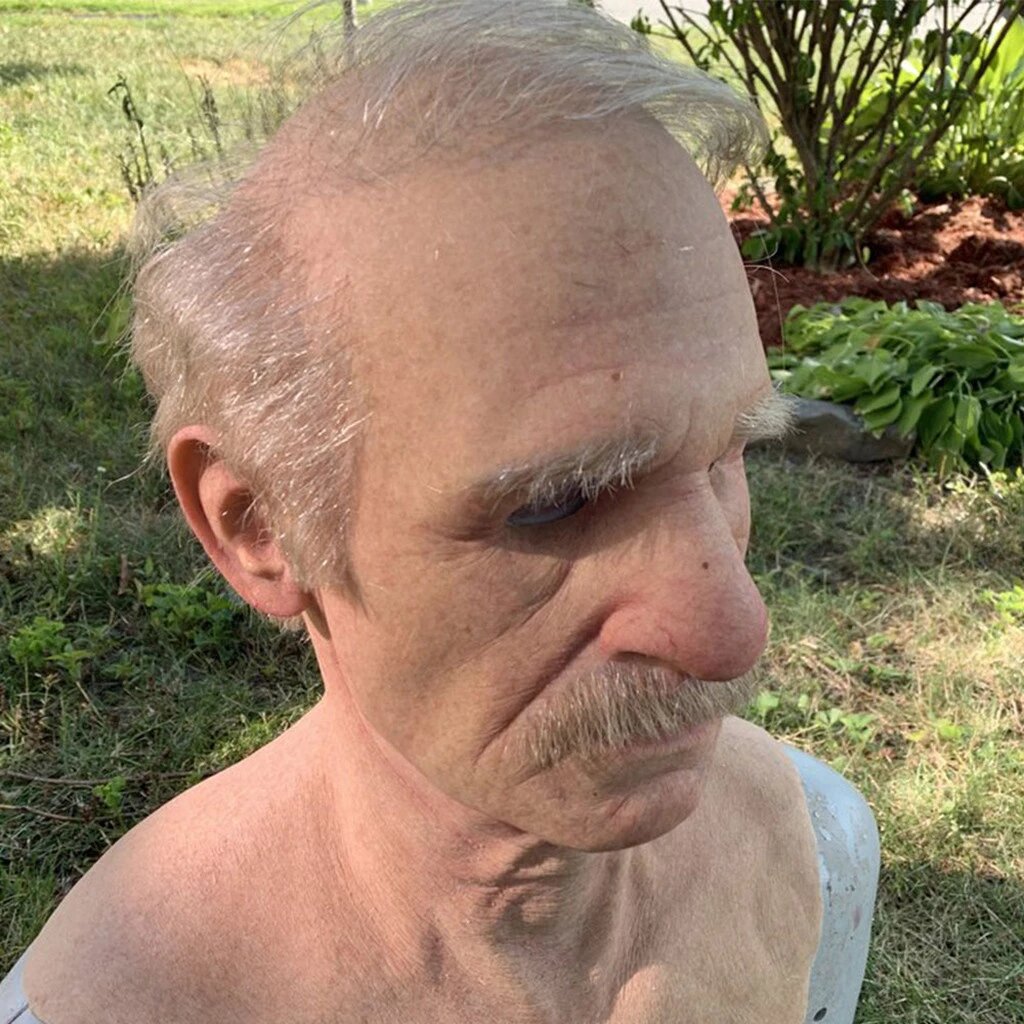 Sisica | Creepy Old Man Mask – Realistic Latex Halloween Mask for Adults