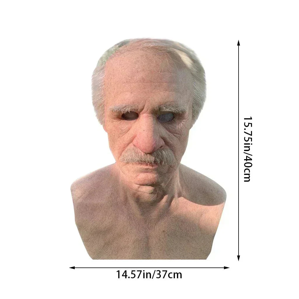 Sisica | Creepy Old Man Mask – Realistic Latex Halloween Mask for Adults