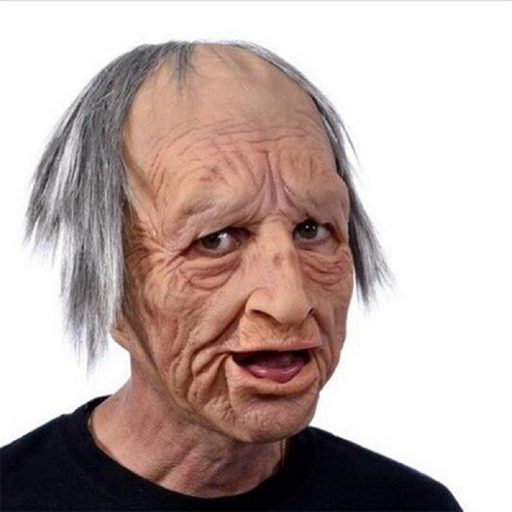 Charly | Creepy Old Man Mask – Realistic Latex Halloween Mask for Adults