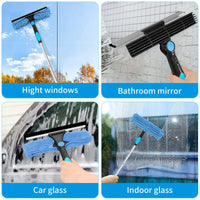 Sisica | Extendable Window Washer with Squeegee - Streak-Free Glass Tool
