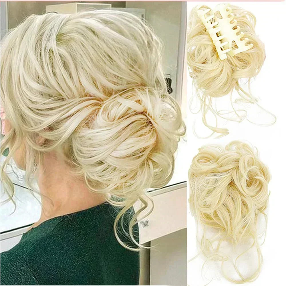 Charly | Curly Hair Bun – Clip-in Hair Piece with Volume and Natural Look