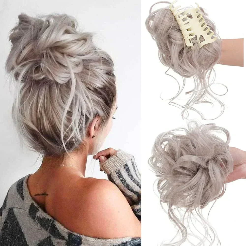 Charly | Curly Hair Bun – Clip-in Hair Piece with Volume and Natural Look