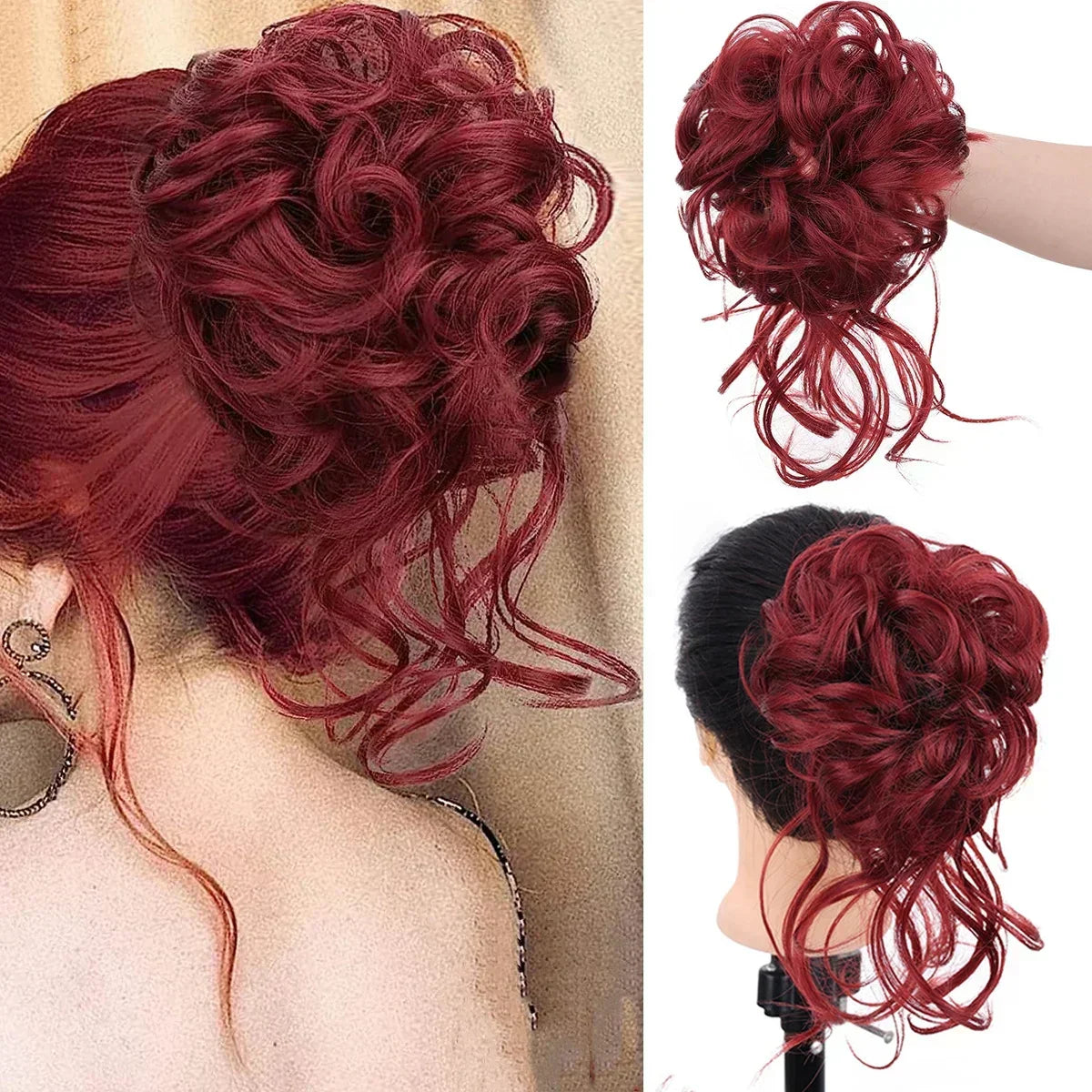 Charly | Curly Hair Bun – Clip-in Hair Piece with Volume and Natural Look