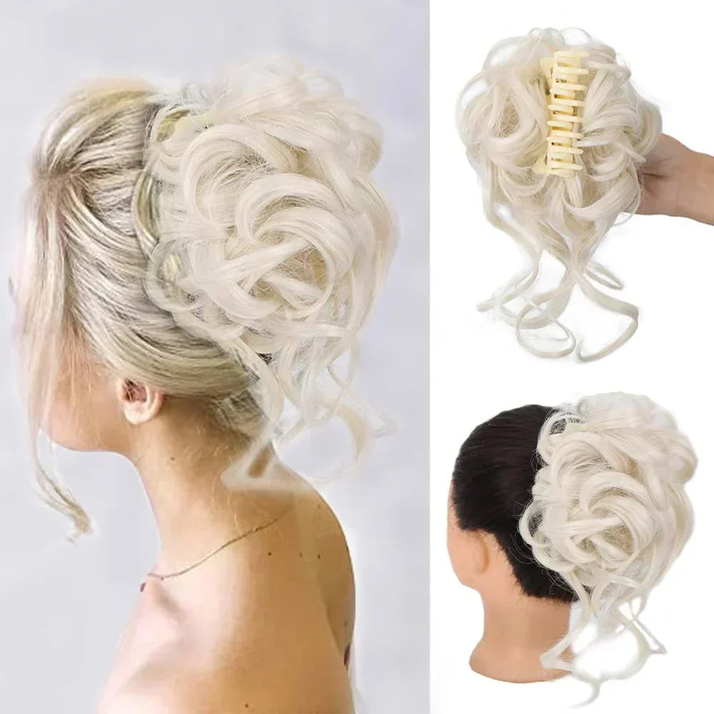 Charly | Curly Hair Bun – Clip-in Hair Piece with Volume and Natural Look
