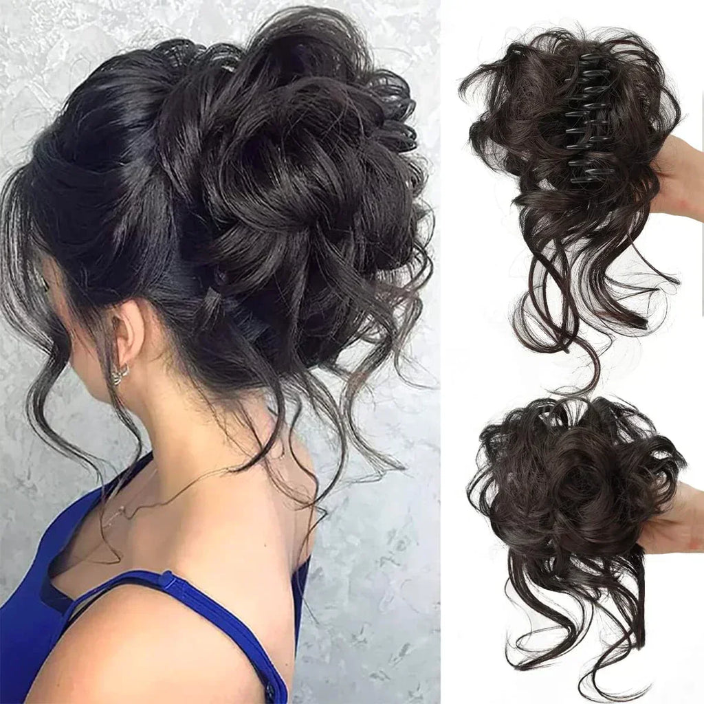 Charly | Curly Hair Bun – Clip-in Hair Piece with Volume and Natural Look
