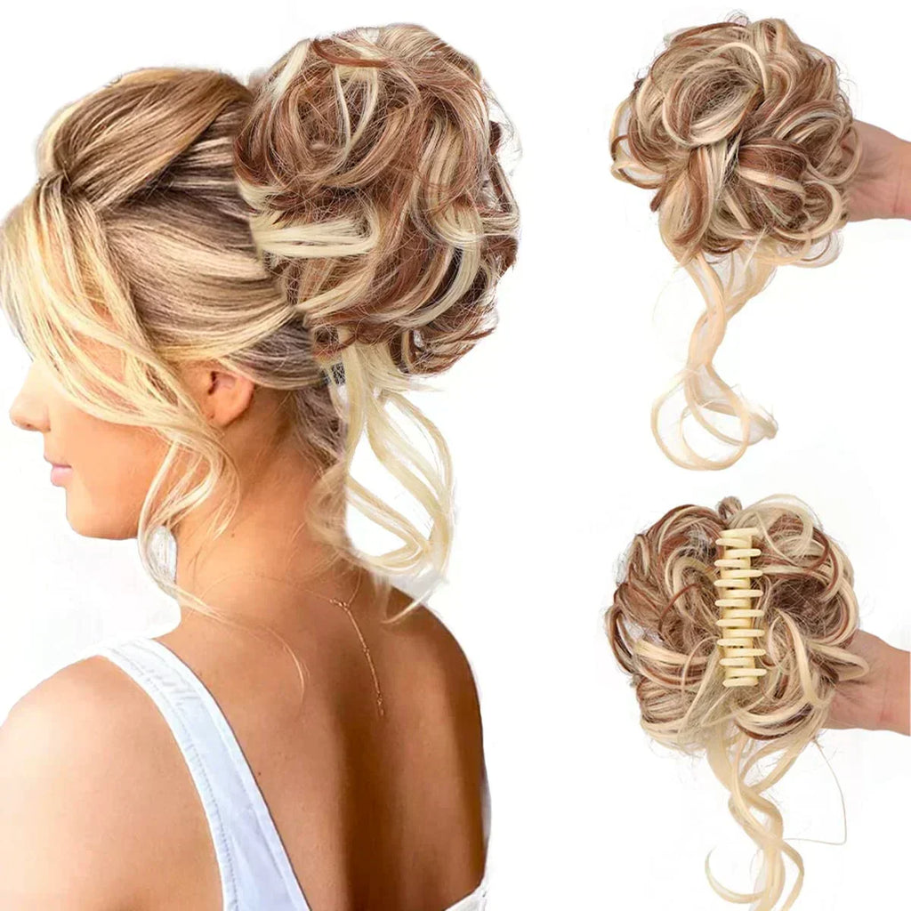 Charly | Curly Hair Bun – Clip-in Hair Piece with Volume and Natural Look