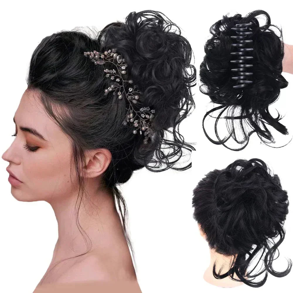 Charly | Curly Hair Bun – Clip-in Hair Piece with Volume and Natural Look