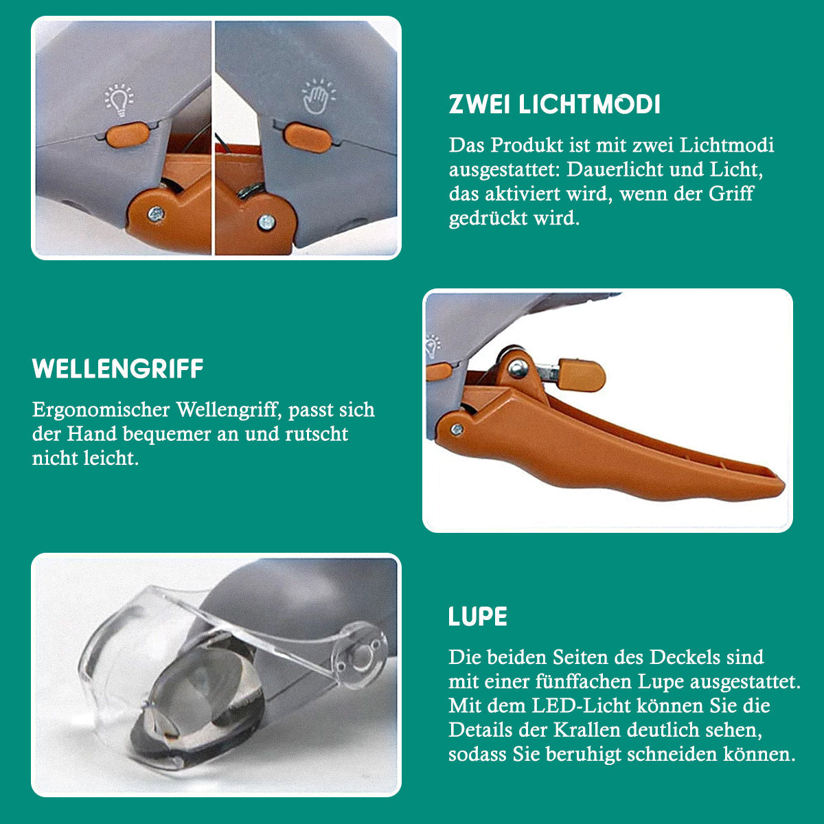 Sisica | Dog & Cat Nail Clipper with Safety Sensor & LED