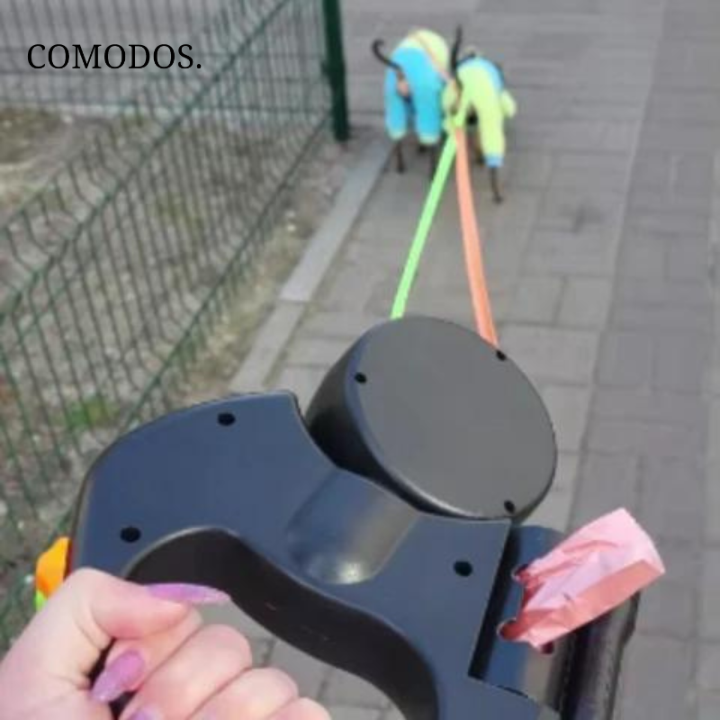 Sisica | Double Retractable Dog Leash with LED Light