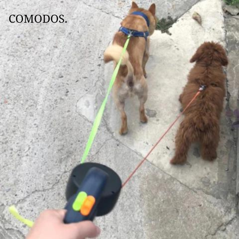 Sisica | Double Retractable Dog Leash with LED Light