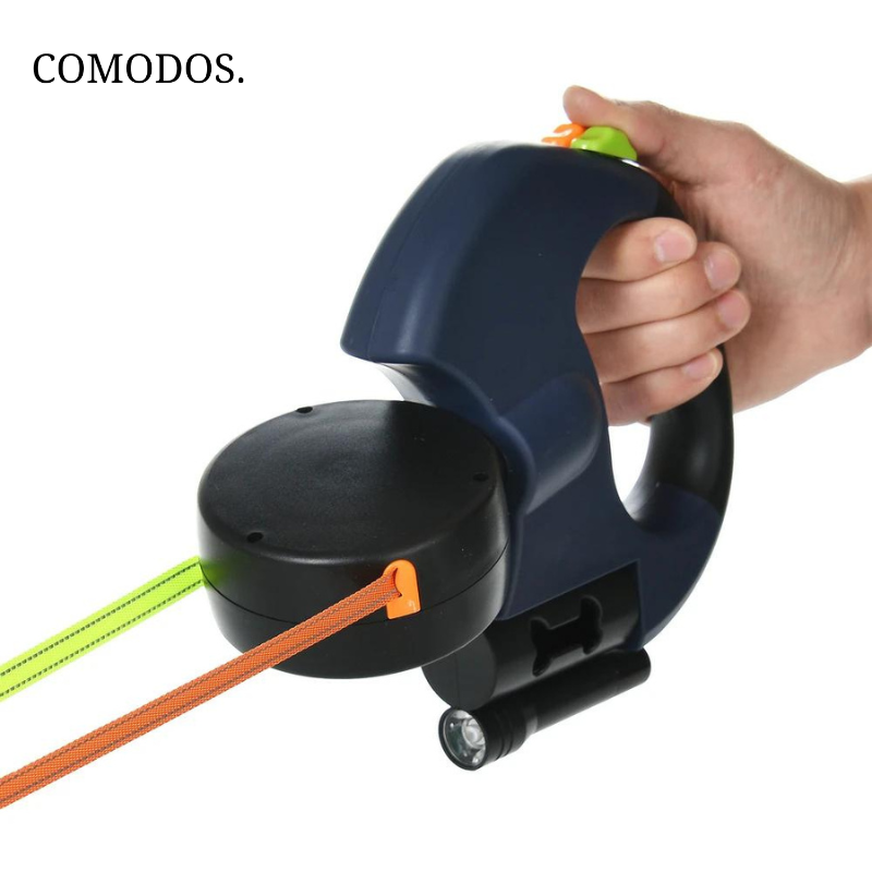 Sisica | Double Retractable Dog Leash with LED Light
