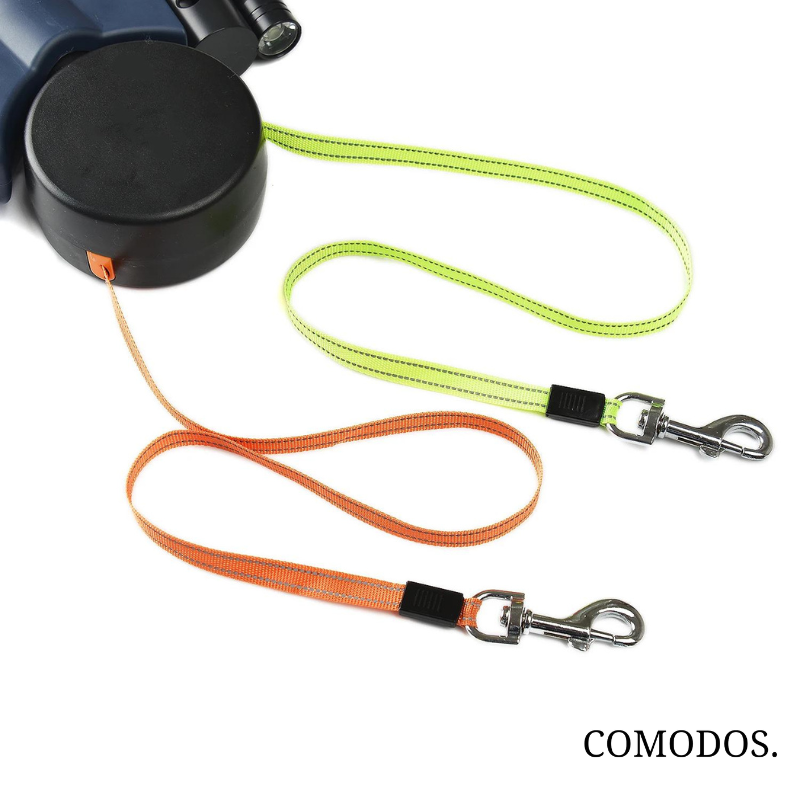 Sisica | Double Retractable Dog Leash with LED Light
