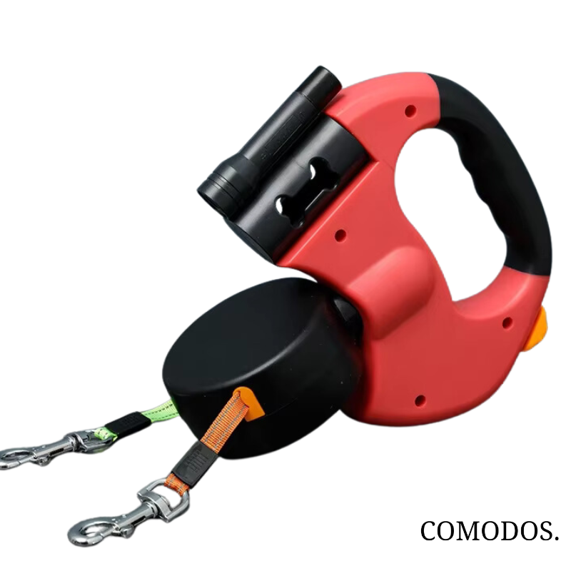 Charly | Double Retractable Dog Leash with LED Light