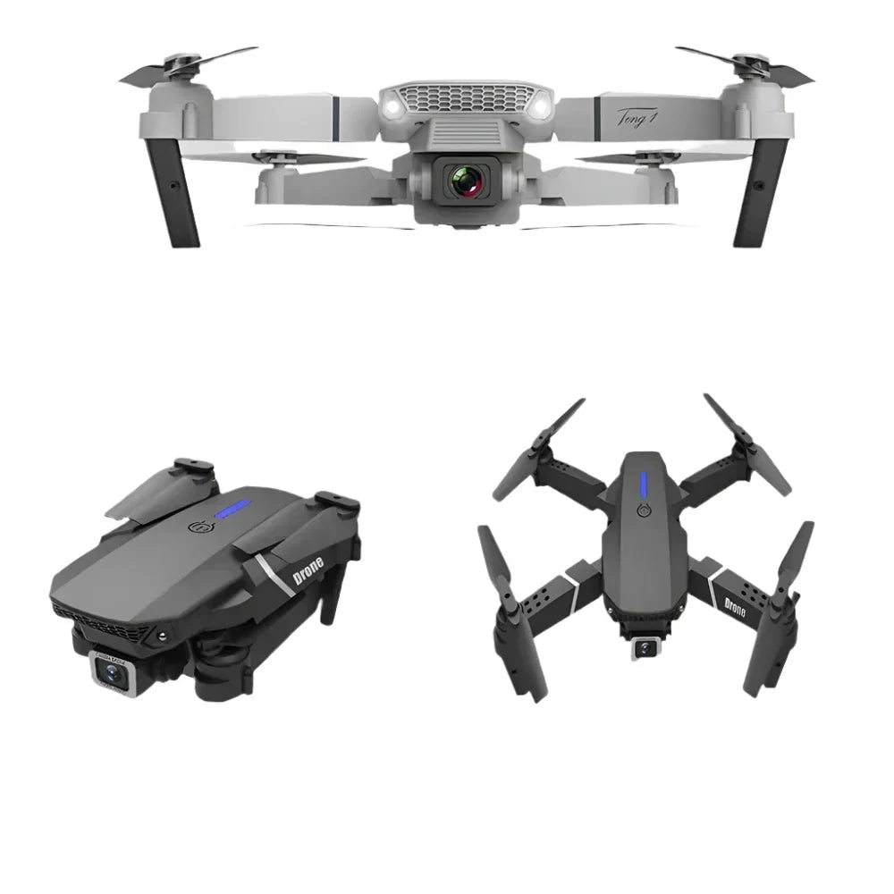 Charly- E88 Pro Drone 4k HD Double Camera RC VR 3D Long Battery Life Flight Path FPV Mini Drone