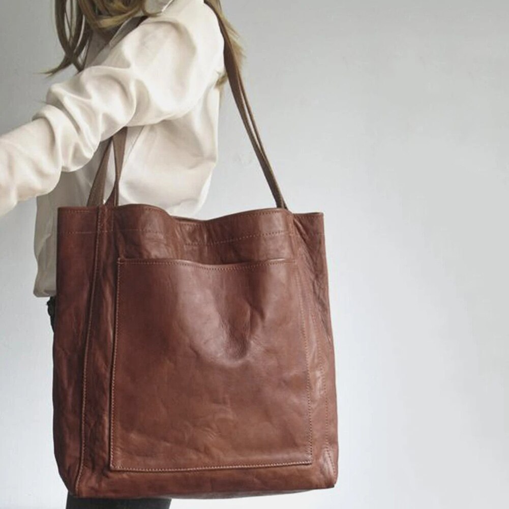 Sisica | Classic Leather Tote for Work and Casual Outings