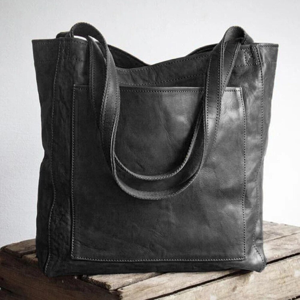 Sisica | Classic Leather Tote for Work and Casual Outings
