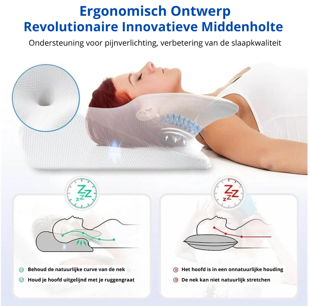 Sisica | Ergonomic Contour Sleeping Pillow for Neck Pain Relief