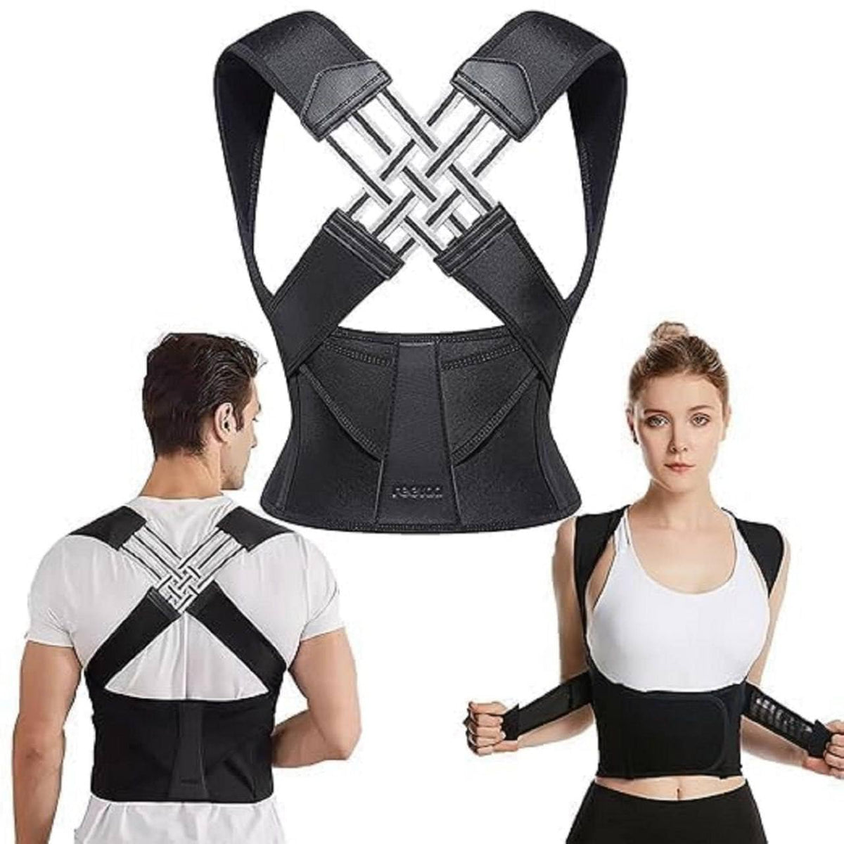 Charly | Ergonomic Posture Corrector for Neck and Back Pain Relief Adjustable and Stable