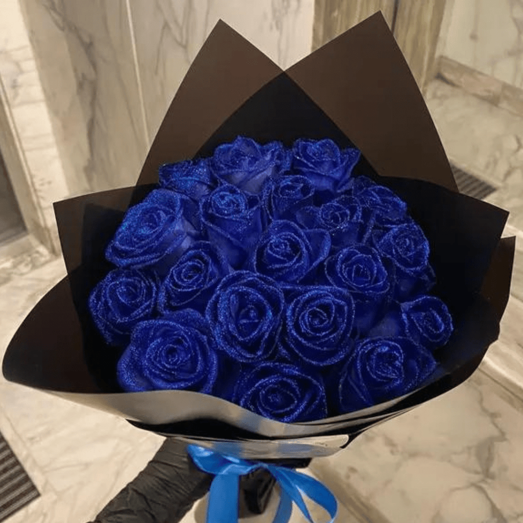 Charly | Fleurion Forever Bloom Rose | real preserved glitter rose for romantic gifts and home decoration