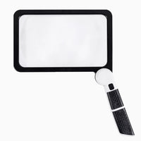 Charly | Full-Page Handheld Magnifying Glass – 5X Magnification, LED Lighted Magnifier with 3 Modes, Ideal for Reading Books and Seniors