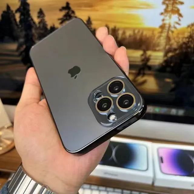 Charly | Galvanized Matte Acrylic Tempered Glass iPhone Case