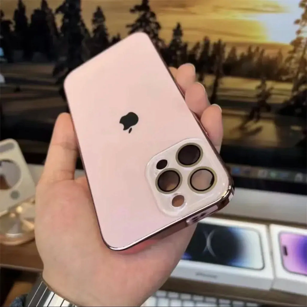 Sisica | Galvanized Matte Acrylic Tempered Glass iPhone Case
