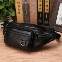 Charly | Genuine Cowhide Leather Waist Bag for Men – Large Capacity Fanny Pack, Belt & Crossbody Travel Bag