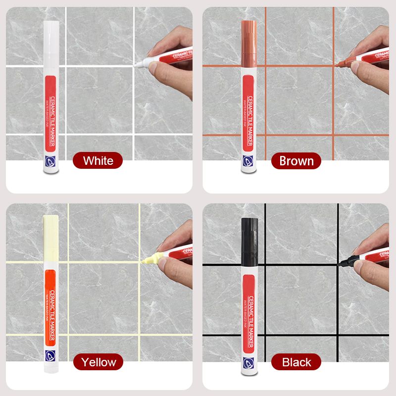 Charly | Grout Repair Pen | Waterproof Polymer Sealant | Anti-Mold Formula | Quick-Drying & Odorless | For Tiles in Bathroom & Kitchen