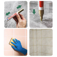 Sisica | Grout Repair Pen | Waterproof Polymer Sealant | Anti-Mold Formula | Quick-Drying & Odorless | For Tiles in Bathroom & Kitchen