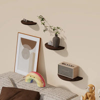 Sisica | Half-Round Wooden Wall Shelf | Stylish and Space-Saving | Natural Wood