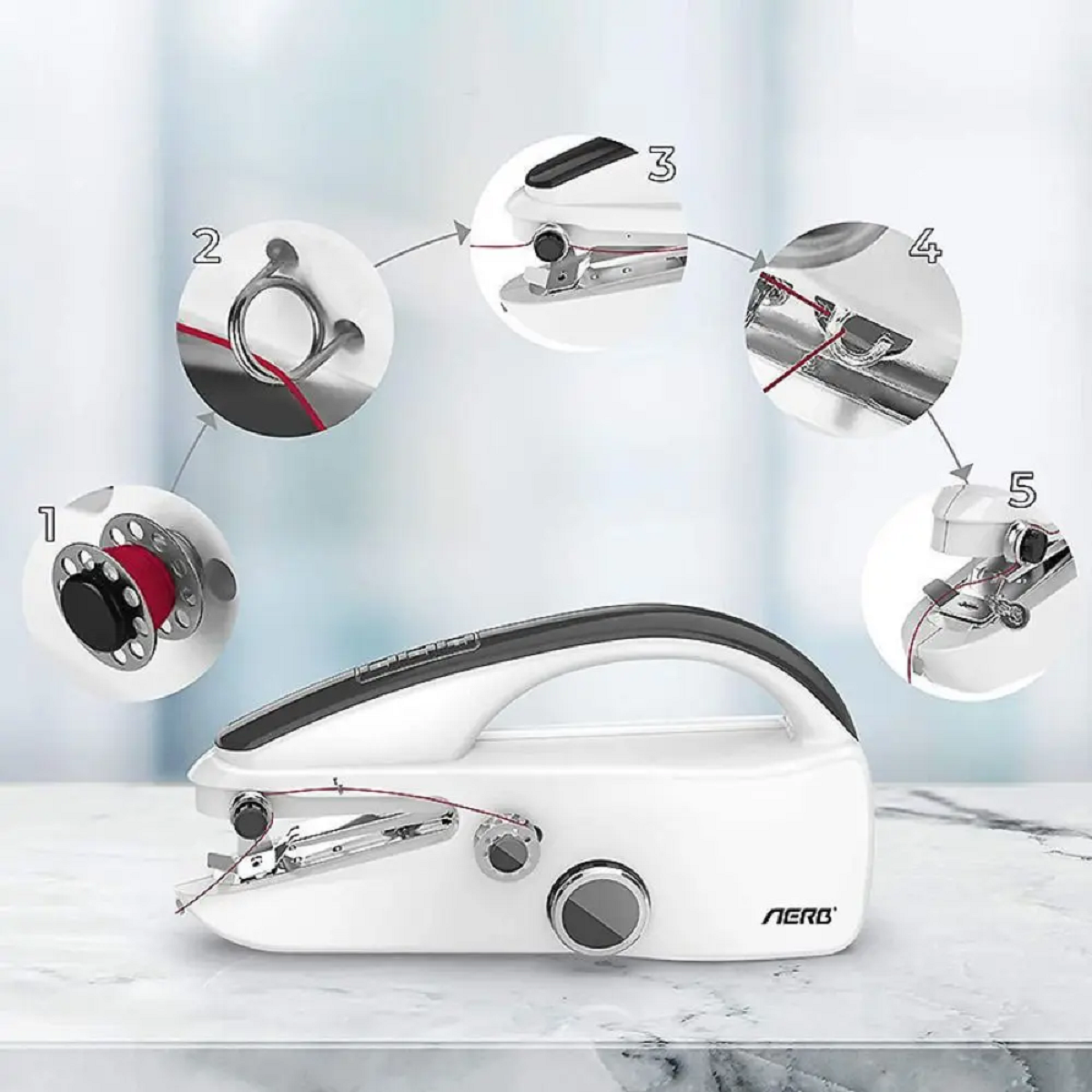 Sisica | Handheld Mini Sewing Machine for Crafts & Repairs - Portable Sewing Tool for Quick Repairs and DIY Projects