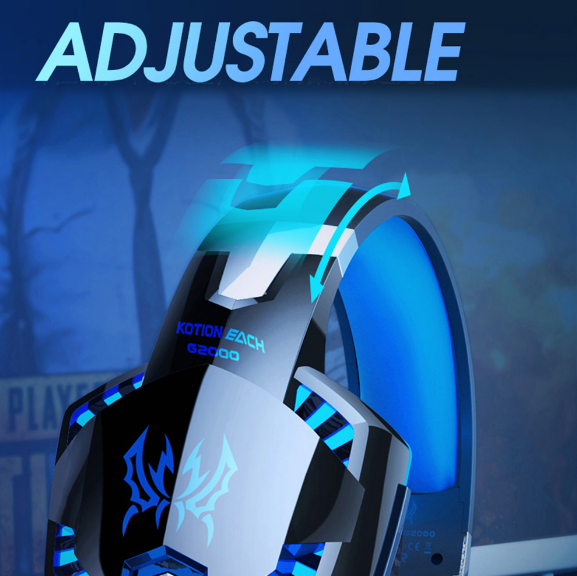 Sisica Over-Ear PC Headphones with Mic & LED Lights
