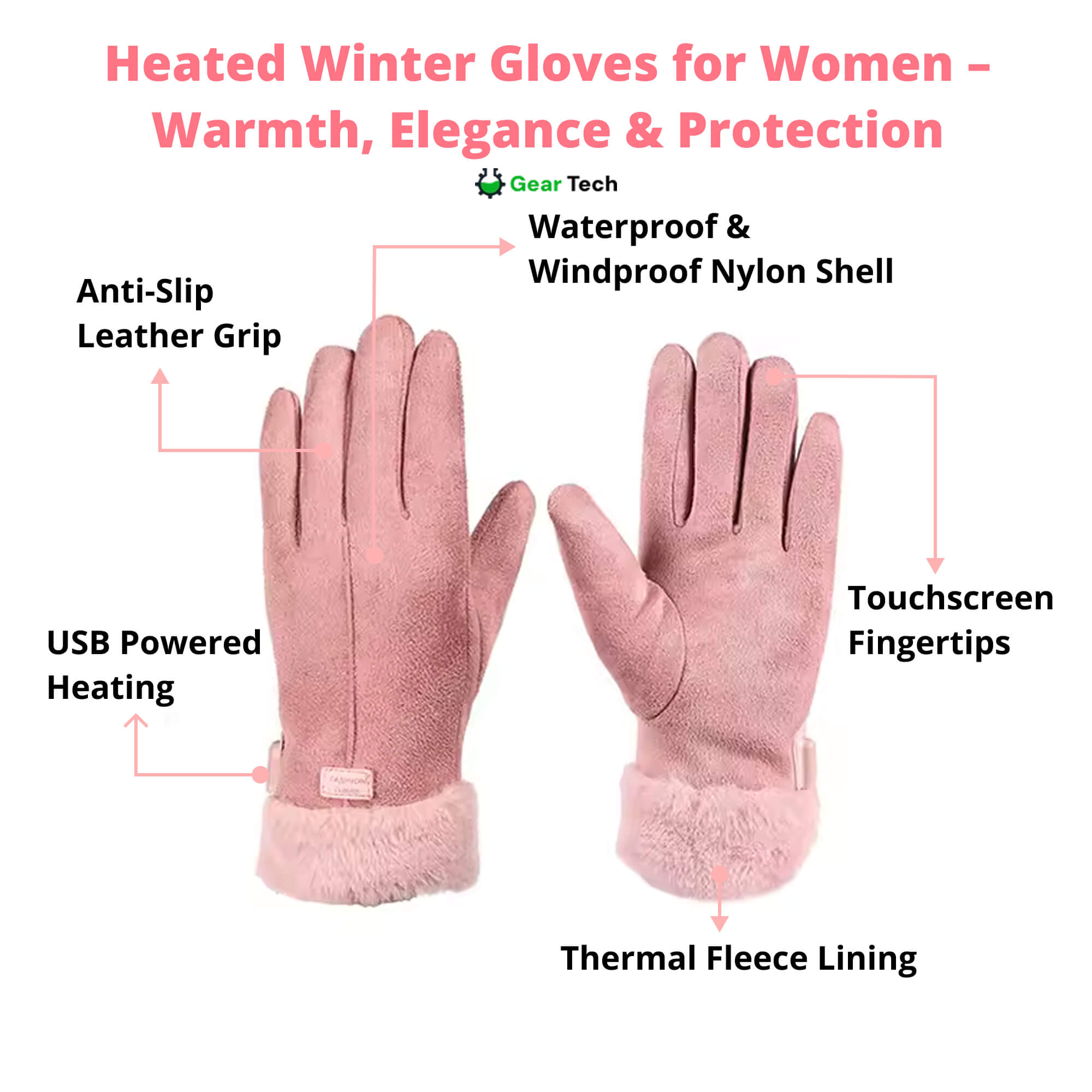Sisica | Heated Winter Gloves for Women - Rechargeable Warmth