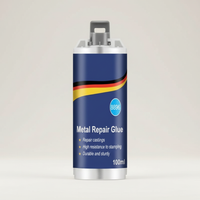 Sisica | High-Performance Metal Repair Adhesive | Industrial Adhesive for Cast Iron, Steel & Aluminum | Heat Resistant & Waterproof | 100ml Liquid Metal Repair Kit | Silver