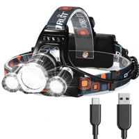 Charly | Hqdz-Td 20000 Lumen Rechargeable Headlamp - Waterproof, Adjustable Light for Outdoors, Hunting, Camping